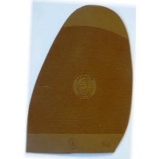 view of the bottom of a brown shoe sole by Indiana