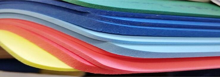 view of orthopaedic materials in different colours fanned out