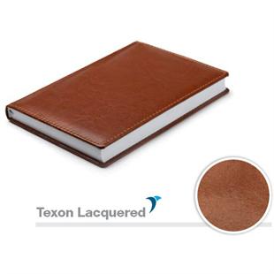 view of a Texon Lacquered leather book
