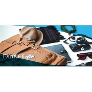 View of Texon Vogue products including a bag hat and leather goods